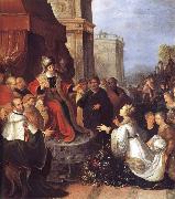 Frans Francken II Solomon and the Queen of Sheba Spain oil painting artist